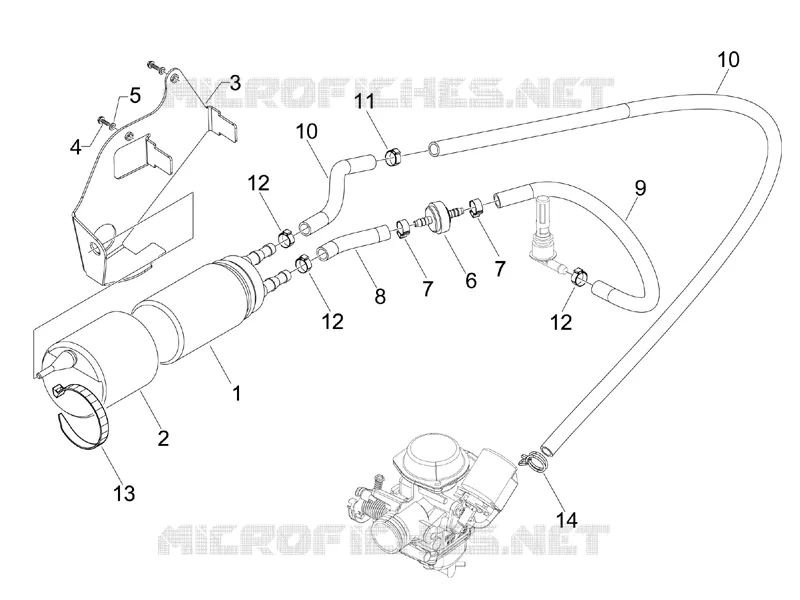Instalation de l'alimentation VESPA VESPA-SCOOTER 125 LX 2007  LX 4T E3
