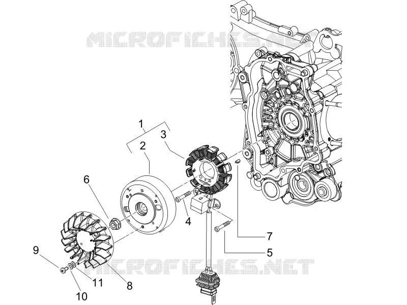 Volant magnetique VESPA VESPA-SCOOTER 125 LX 2007  LX 4T E3