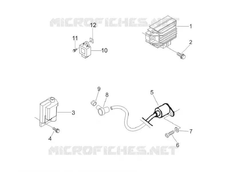 Régulateurs de tension - Centrales electroniques - Bobine H.T. VESPA VESPA-SCOOTER 125 LX 2009  LX 4T E3