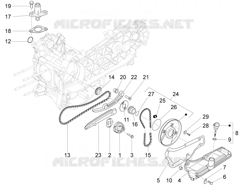 Pompe à huile VESPA VESPA-SCOOTER 125 LX 2011  LX 4T ie E3