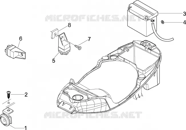 Relais - Batterie - Avertisseur sonore VESPA VESPA-SCOOTER 125 LX 2010  LX 4T ie E3