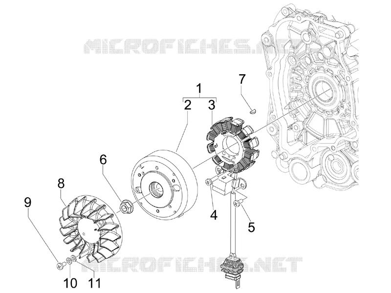 Volant magnetique VESPA VESPA-SCOOTER 125 LX 2010  LX 4T ie E3