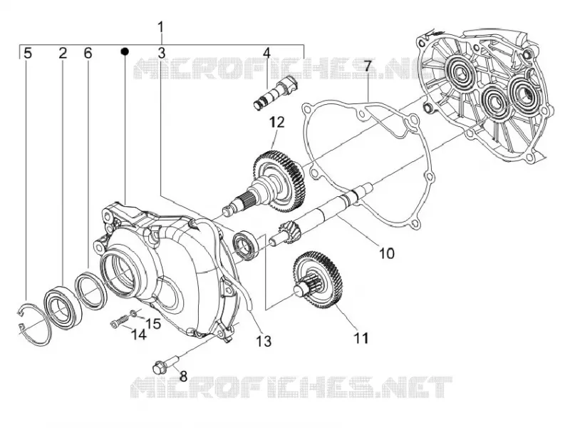 Ensemble réducteur VESPA VESPA-SCOOTER 125 LX 2011  LX 4T ie E3