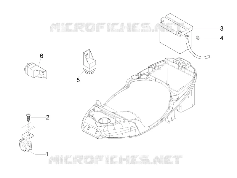 Relais - Batterie - Avertisseur sonore VESPA VESPA-SCOOTER 125 LX 2012  LX 4T ie E3