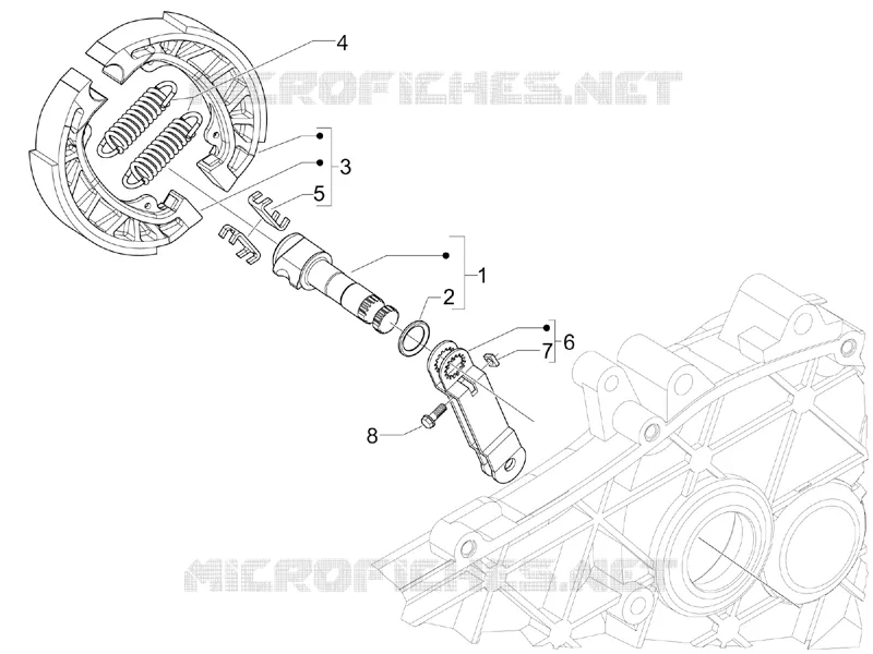 Frein posterieur - Mâchoire VESPA VESPA-SCOOTER 150 LX 2006  LX 4T