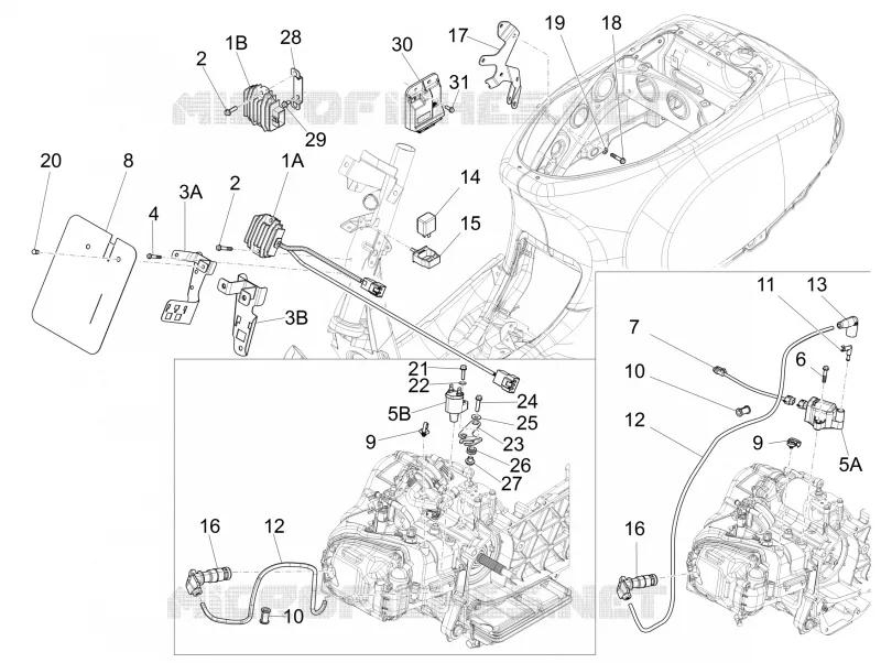 Régulateurs de tension - Centrales electroniques - Bobine H.T. VESPA VESPA-SCOOTER 150 LX 2013  LX 4T 3V ie
