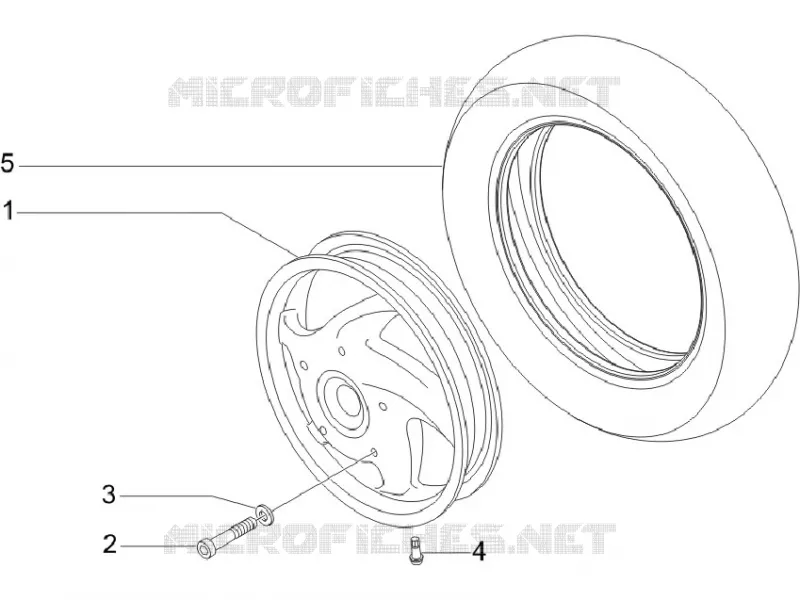 Roue avant VESPA VESPA-SCOOTER 150 LX 2009  LX 4T E3