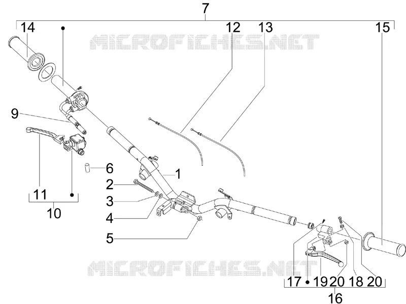 Guidon - Maître cylindre VESPA VESPA-SCOOTER 150 LX 2010  LX 4T ie
