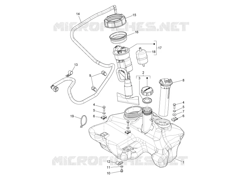 Réservoir carburant VESPA VESPA-SCOOTER 150 LX 2011  LX 4T ie