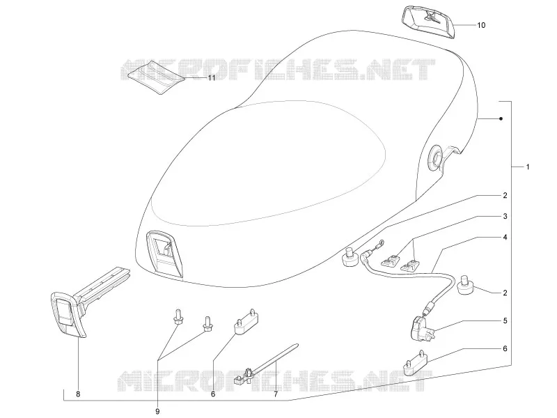 Selle/sieges VESPA VESPA-SCOOTER 150 LX 2012  LX 4T ie