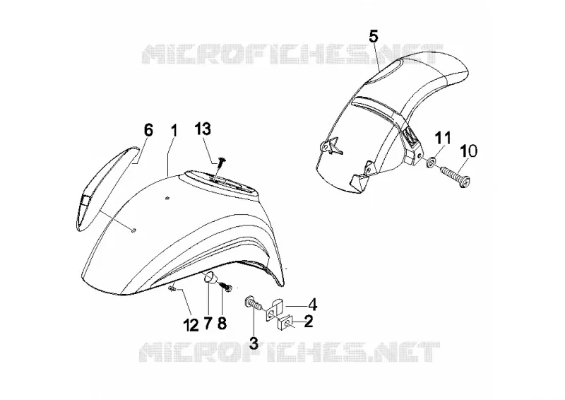 Logement roue - Garde boue VESPA VESPA-SCOOTER 150 LX 2010  LX 4T ie E3