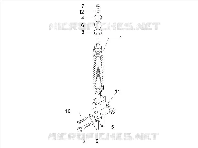 Suspension arrière - Amortisseur/s VESPA VESPA-SCOOTER 150 LX 2011  LX 4T ie E3