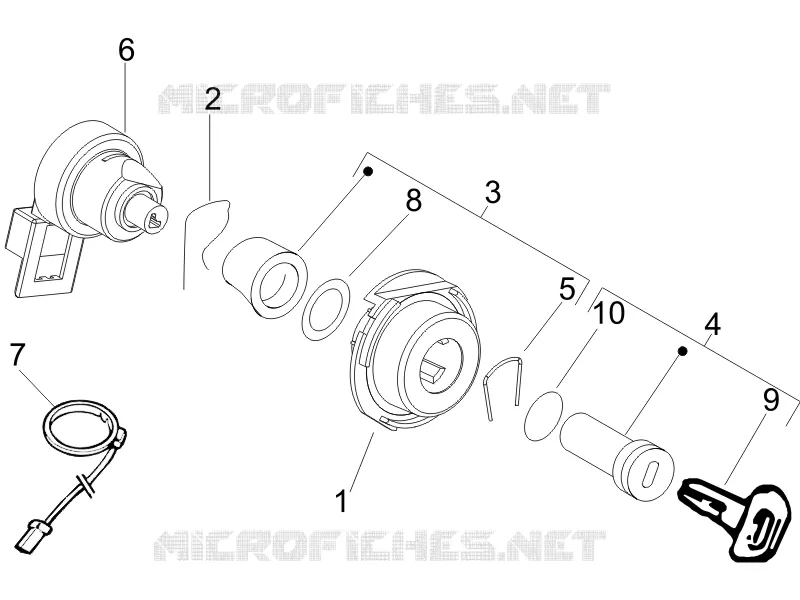 Serrures VESPA VESPA-SCOOTER 150 LX 2010  LX 4T ie Touring