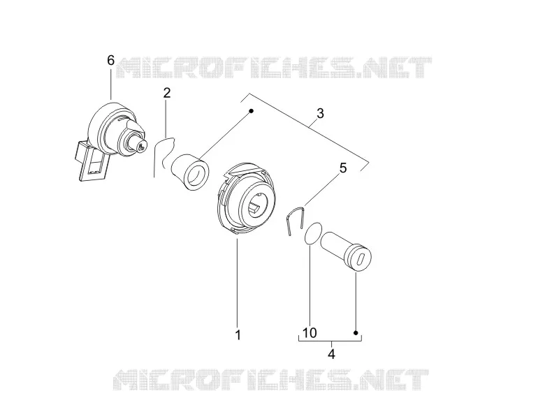 Serrures VESPA VESPA-SCOOTER 50 LX 2007  LX 2T