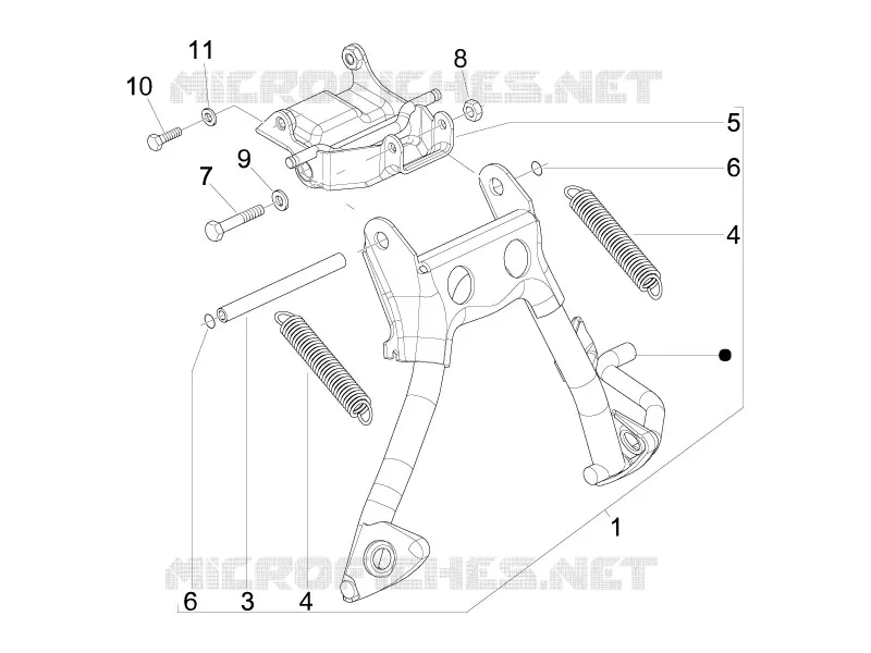 Béquille/s VESPA VESPA-SCOOTER 50 LX 2011  LX 2T