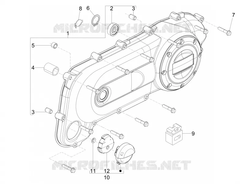 Couvercle carter - Refoidissement carter VESPA VESPA-SCOOTER 50 LX 2010  LX 2T