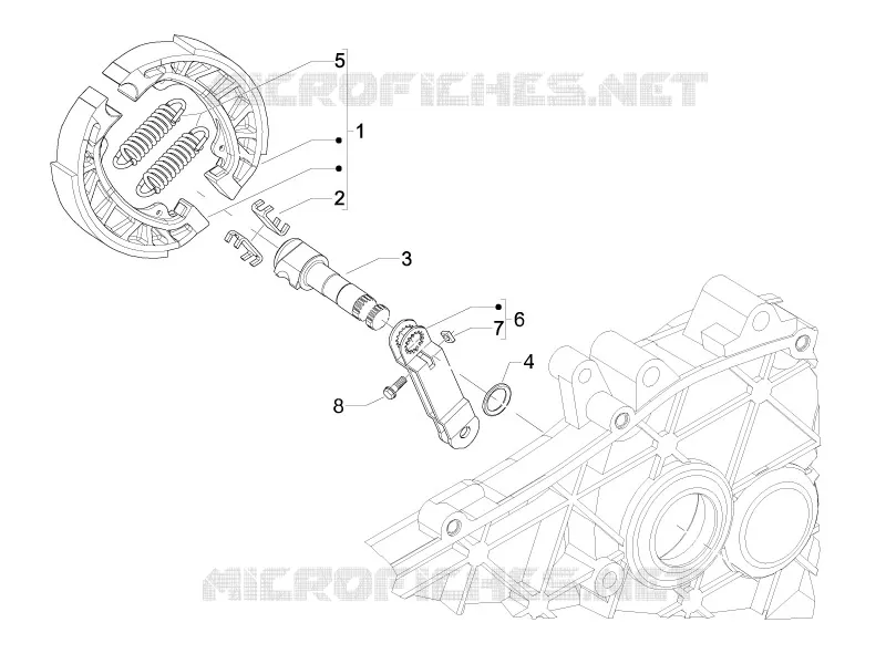 Frein posterieur - Mâchoire VESPA VESPA-SCOOTER 50 LX 2013  LX 2T