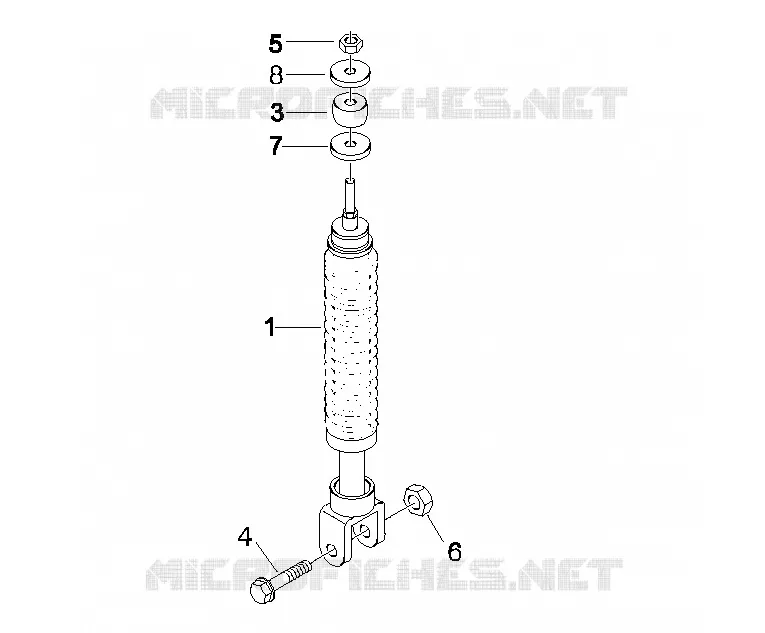 Suspension arrière - Amortisseur/s VESPA VESPA-SCOOTER 50 LX 2012  LX 2T