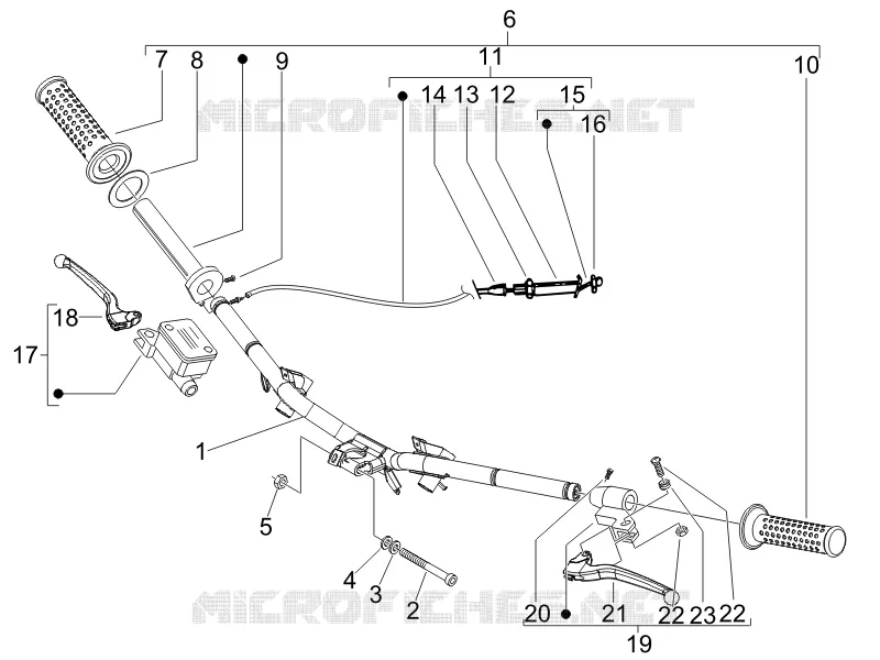 Guidon - Maître cylindre VESPA VESPA-SCOOTER 50 LX 2008  LX 4T