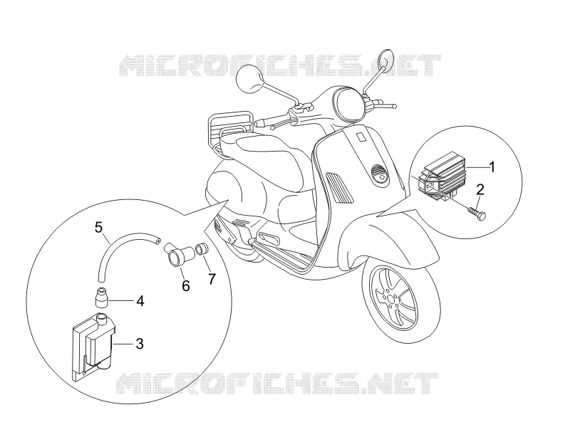 Régulateurs de tension - Centrales electroniques - Bobine H.T. VESPA VESPA-SCOOTER 50 LX 2009  LX 4T