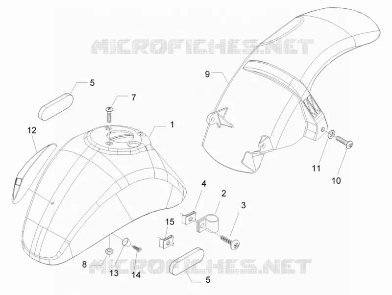 Logement roue - Garde boue VESPA VESPA-SCOOTER 50 LX 2010  LX 4T-2V 25Km/h