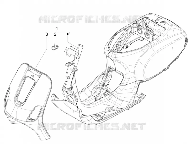 Châssis/coque VESPA VESPA-SCOOTER 50 LX 2012  LX 4T-4V