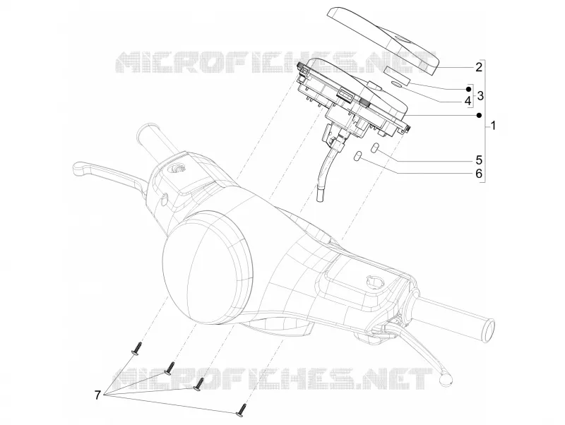 Groupe instruments - Cruscotto VESPA VESPA-SCOOTER 50 LX 2010  LX 4T-4V