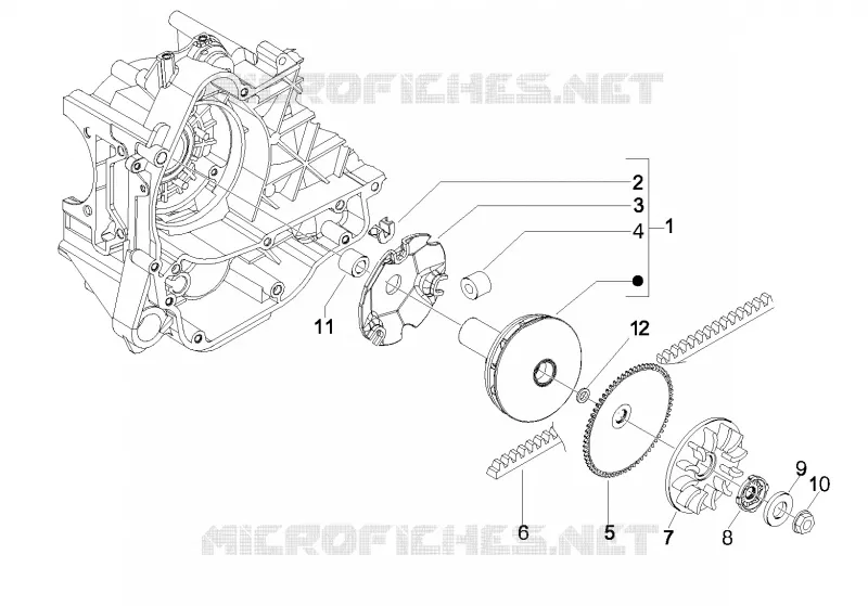 Poulie motrice VESPA VESPA-SCOOTER 50 LX 2009  LX 4T-4V