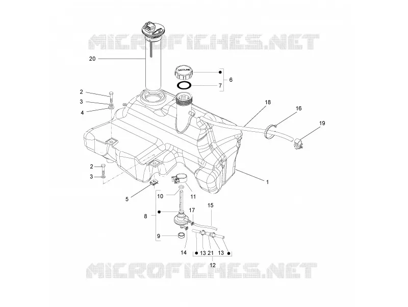 Réservoir carburant VESPA VESPA-SCOOTER 50 LX 2011  LX 4T-4V