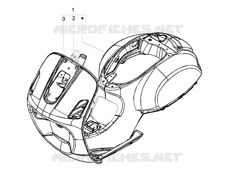 Châssis/coque VESPA VESPA-SCOOTER 50 LX 2010  LX 4T-4V