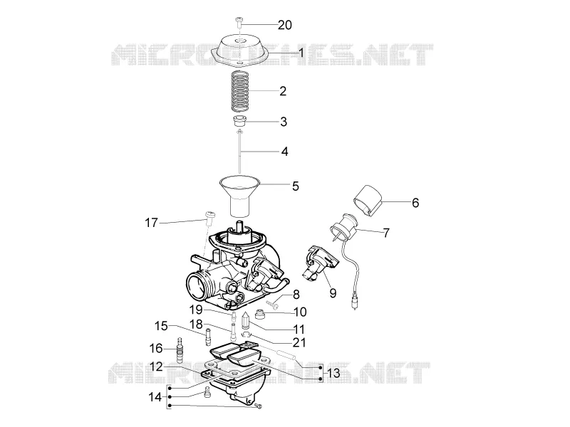 Composants de carburateur VESPA VESPA-SCOOTER 50 LX 2010  LX 4T-4V