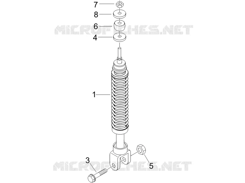 Suspension arrière - Amortisseur/s VESPA VESPA-SCOOTER 50 LX 2011  LX 4T-4V