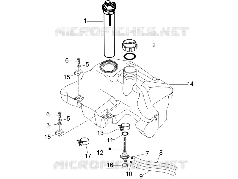 Réservoir carburant VESPA VESPA-SCOOTER 50 LX 2011  LX 4T-4V