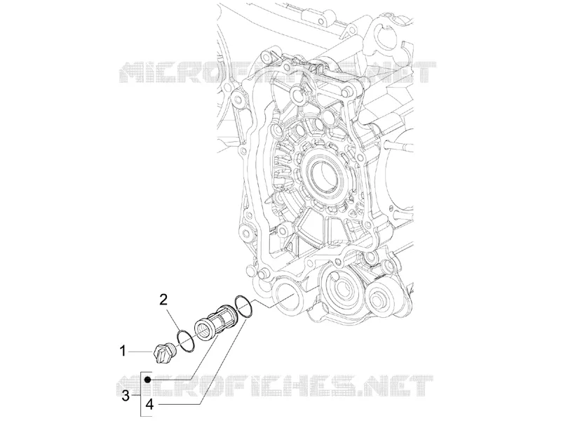 Couvercle volant magnetique - Filtre à huile VESPA VESPA-SCOOTER 50 LX 2012  LX 4T-4V Touring