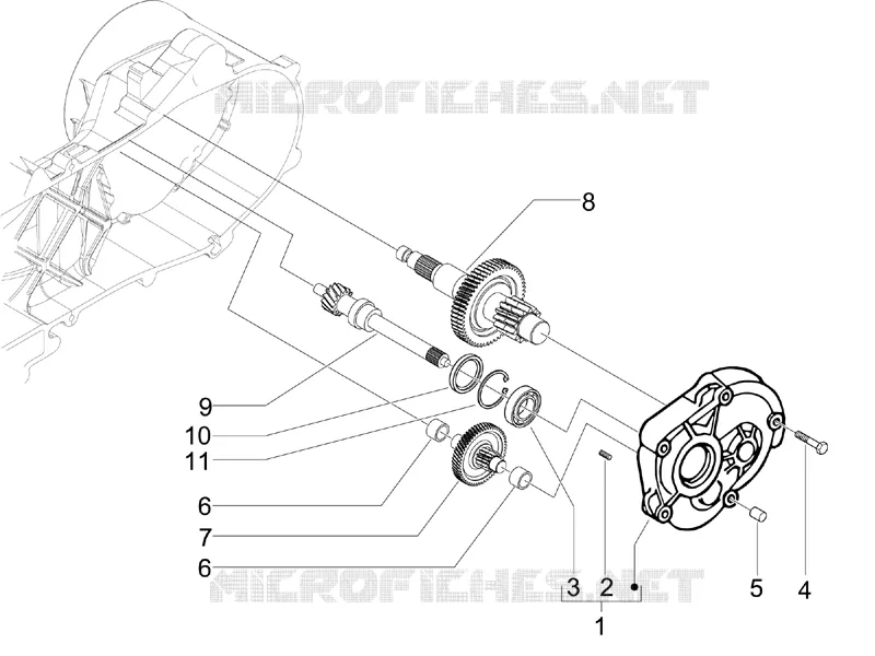 Ensemble réducteur VESPA VESPA-SCOOTER 50 LX 2013  LX 4T-4V Touring