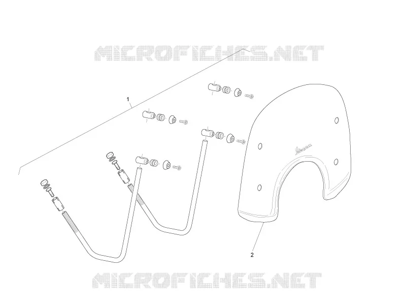 Pare-brise - Glaces VESPA VESPA-SCOOTER 50 LX 2011  LX 4T-4V Touring