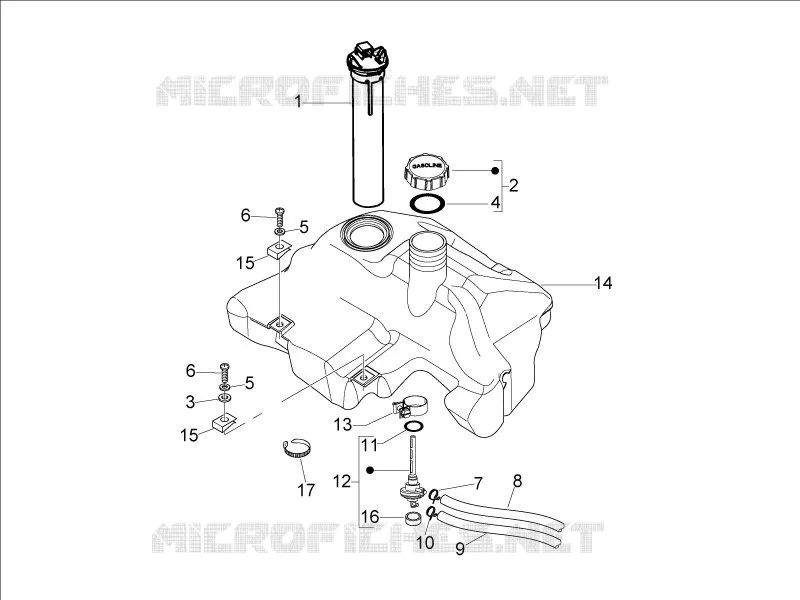 Réservoir carburant VESPA VESPA-SCOOTER 125 LXV 2006  LXV 4T E3