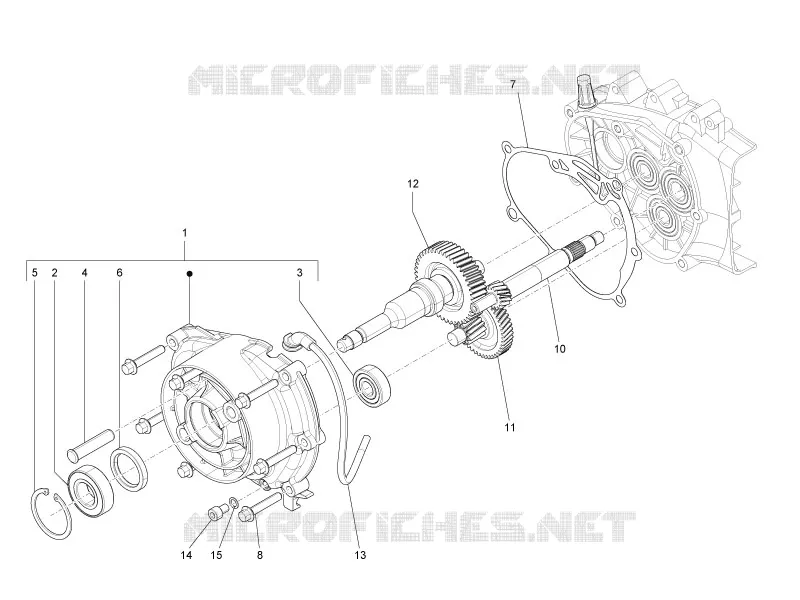 Ensemble réducteur VESPA VESPA-SCOOTER 125 LXV 2012  LXV 4T ie E3
