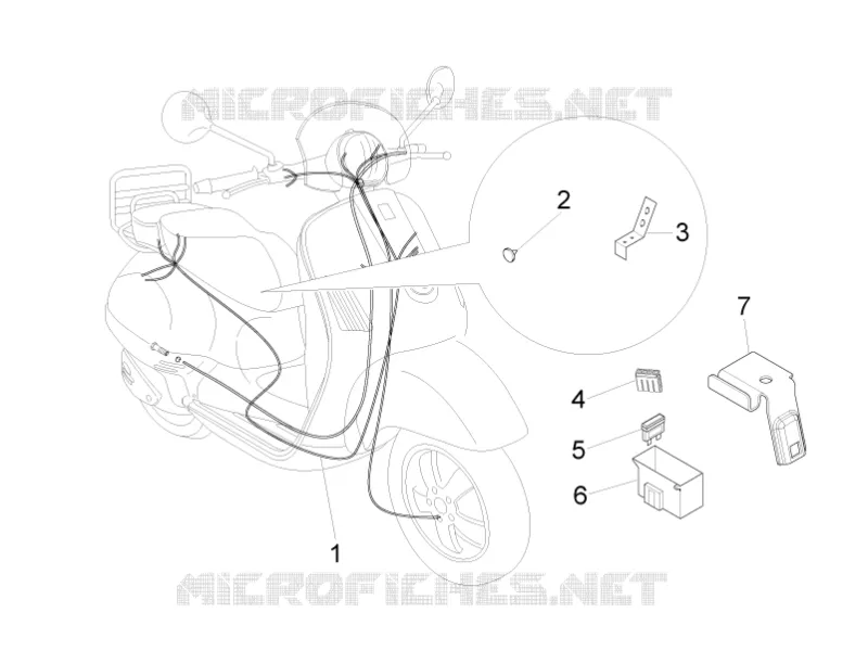 Faisceau de câbles principal VESPA VESPA-SCOOTER 125 LXV 2013  LXV 4T ie E3