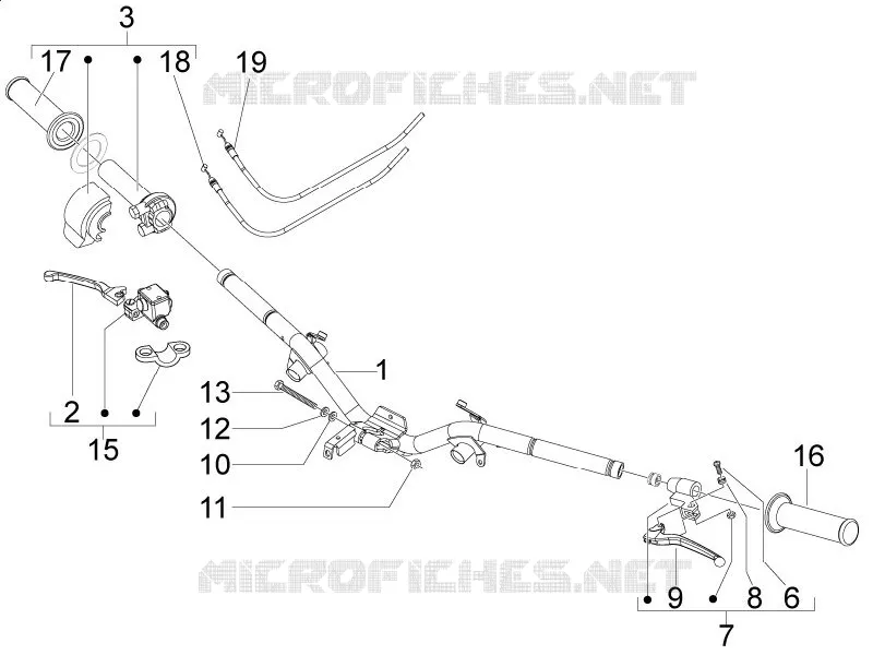 Guidon - Maître cylindre VESPA VESPA-SCOOTER 125 LXV 2011  LXV 4T ie E3