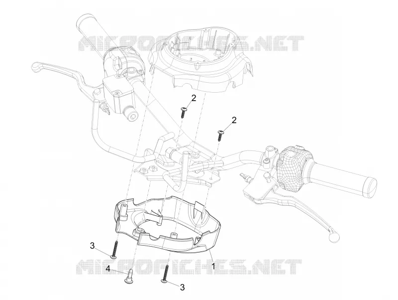 Couvertures guidon VESPA VESPA-SCOOTER 150 LXV 2015  LXV 15