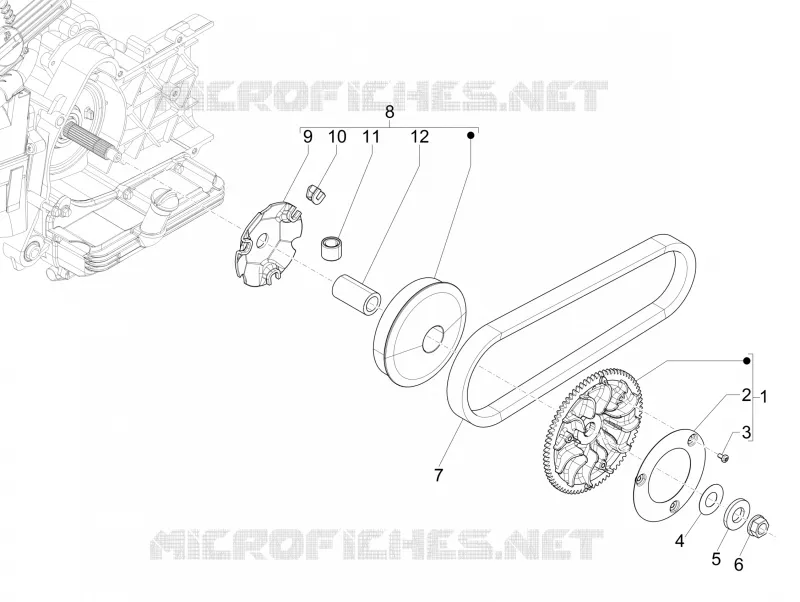 Poulie motrice VESPA VESPA-SCOOTER 150 LXV 2011  LXV 15