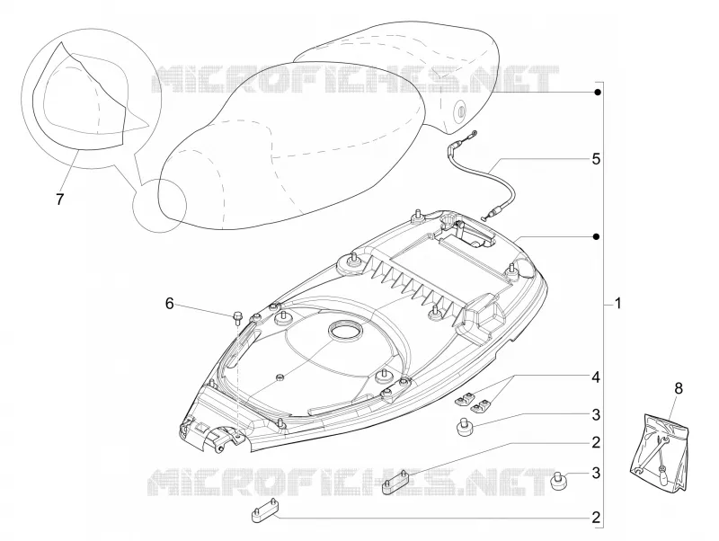 Selle/sieges VESPA VESPA-SCOOTER 150 LXV 2012  LXV 15