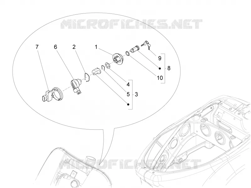 Serrures VESPA VESPA-SCOOTER 150 LXV 2015  LXV 15
