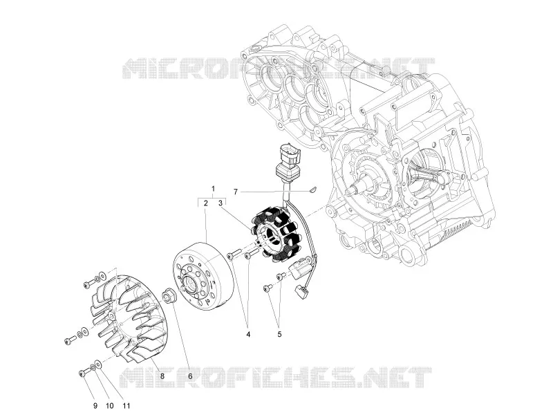 Volant magnetique VESPA VESPA-SCOOTER 150 LXV 2014  LXV 15