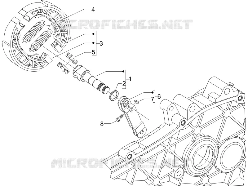 Frein posterieur - Mâchoire VESPA VESPA-SCOOTER 150 LXV 2009  LXV 4T