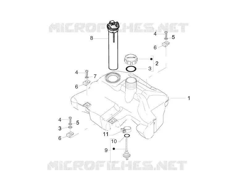 Réservoir carburant VESPA VESPA-SCOOTER 150 LXV 2009  LXV 4T