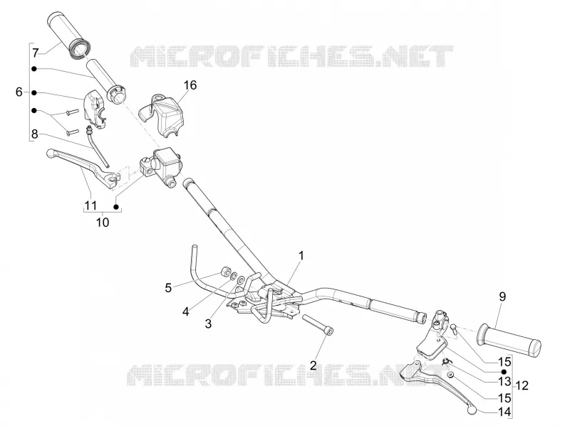 Guidon - Maître cylindre VESPA VESPA-SCOOTER 150 LXV 2016  LXV 4T 3V E3