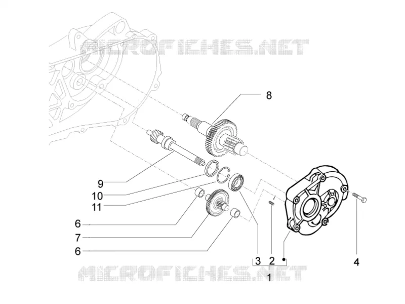 Ensemble réducteur VESPA VESPA-SCOOTER 50 LXV 2013  LXV 4T 2V 25 Km/h
