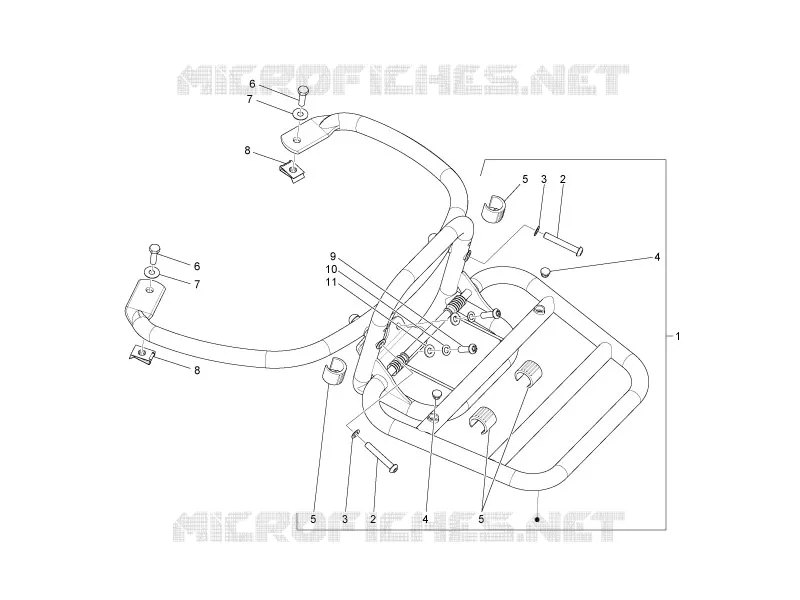 Porte-bagages arrière VESPA VESPA-SCOOTER 50 LXV 2013  LXV 4T 2V 25 Km/h